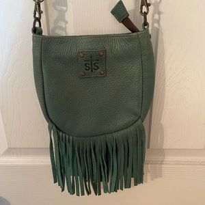 STS Ranchwear Leather Fringe Crossbody Purse